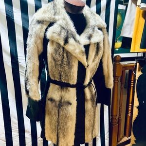 Gottlieb Furs Brooklyn Stylish Luxury Black Cross Mink Fur and leather Coat